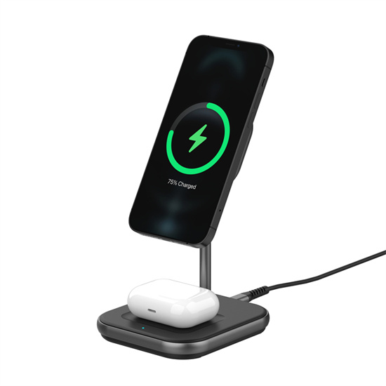 SIYOUNI Custom Manufacturer Trending New Universal Smartphone QI Fast Wireless Charging 2 IN 1 Phone Magnetic Charger Stand