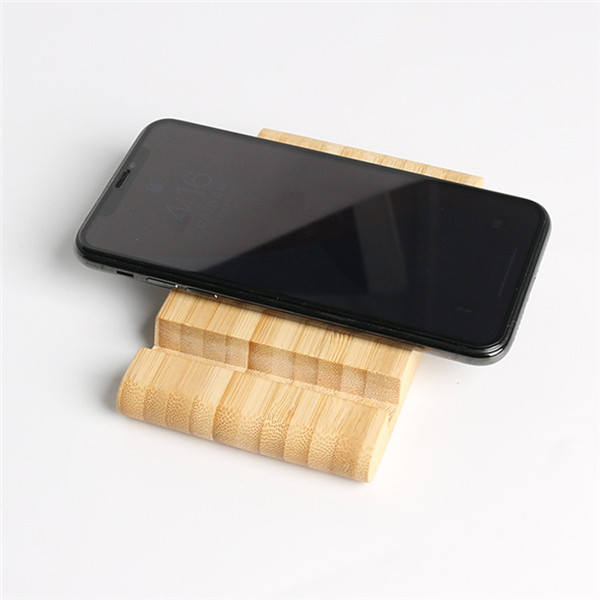SIYOUNI New Design Gift Phone Holder QI Fast Charging Bamboo wireless Charger