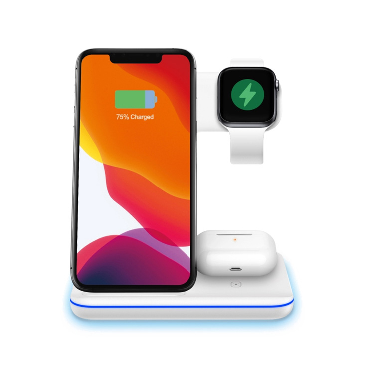 SIYOUNI Popular Multifunction Desktop 3 In 1 Wireless Charger Stand
