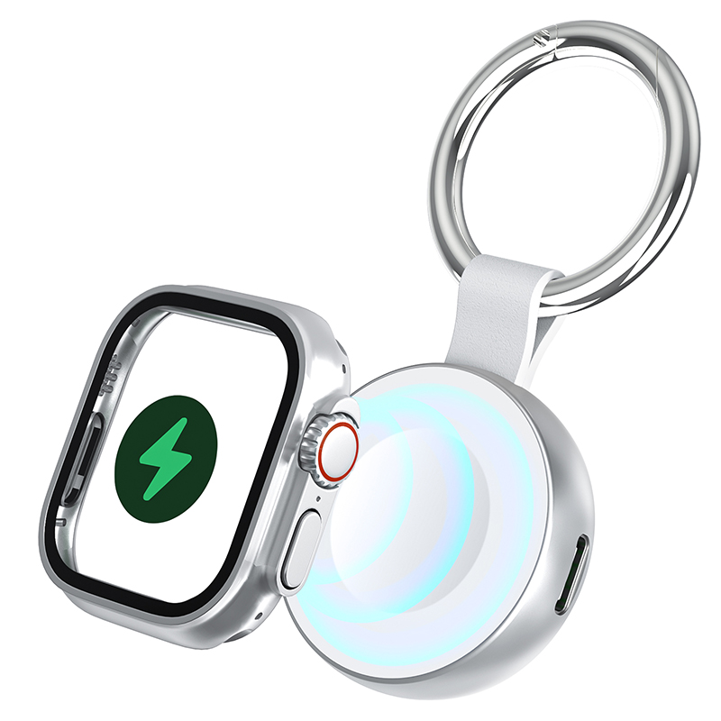 Dual USB-C & Lghtning Charging Port magneitc Portable wireless charger for Apple watch series